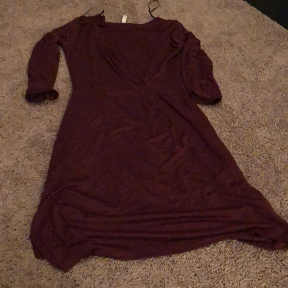Burgundy  knit dress